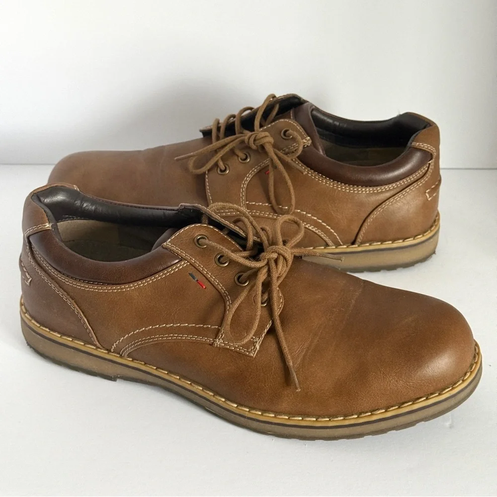 IZOD Men's Lewis Memory Foam Oxford Shoes Brown Size 10M
